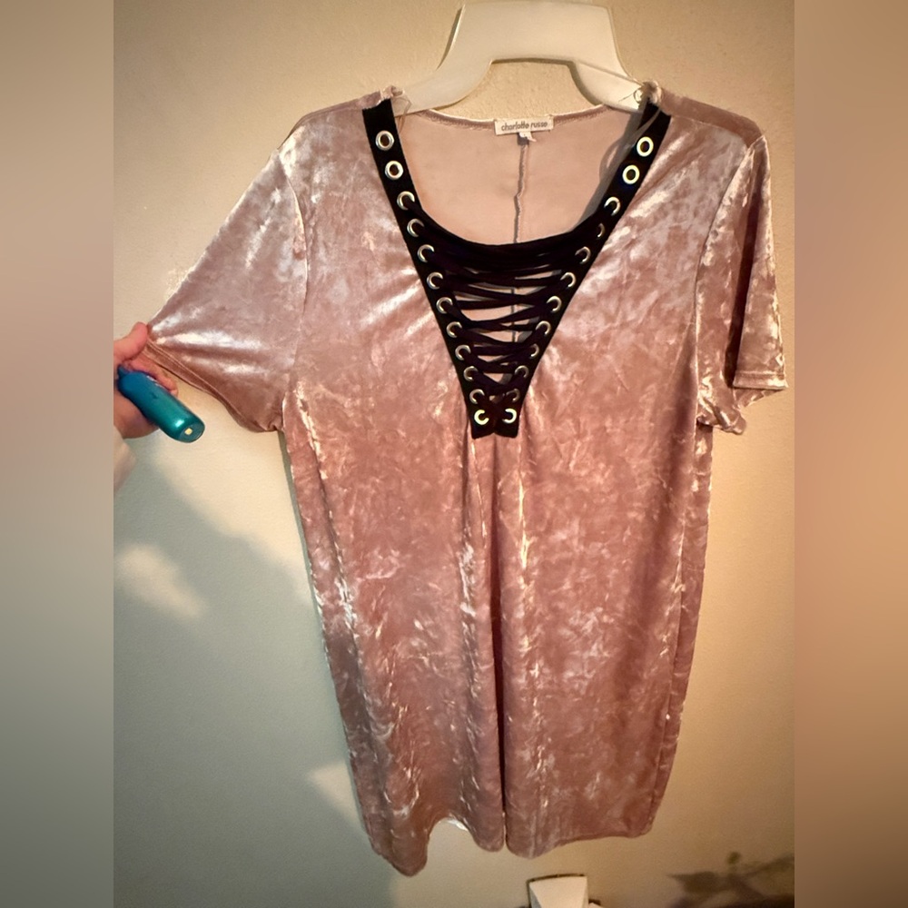 Charlotte Russe Shimmering Pink Top